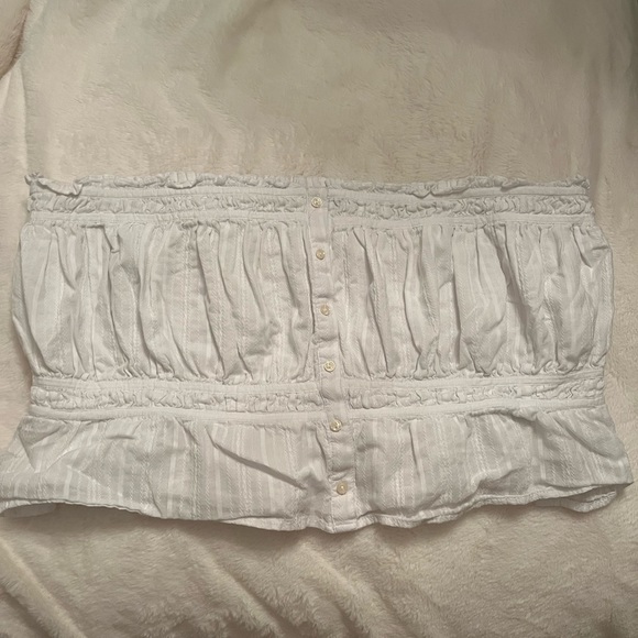 American Eagle smocked back tube top white - Picture 2 of 3